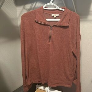 Evie Quarter Zip Knit Top